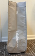 Lululemon Reusable Shopping Tote Bag Black White Logo Snap Closure – Large