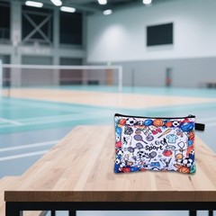 Sport Makeup Cosmetic Pouch Basketball Stuff Canva Toiletry Bag for Sports