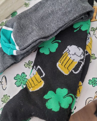 NWT CANVAS TOTE BAG St. Patrick’s Day Graphic Beer Graphics /Men’s Socks/Napkins