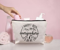 uinwk World Traveler Makeup Bag,Travelers Gift,Adventure lxbBT-02