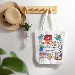 Versatile FBB Doctor Cartoon Shopping Tote – Perfect for Groceries & More