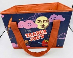 Great 🎁 Gift! Trader Joe’s Stand Up Collapsible Grocery Tote Bag 10x15X 11in