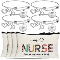 Highergo 8 Pcs Christmas Nurse 25 x 15 cm/ 9.84 x 5.91 inches, Silver