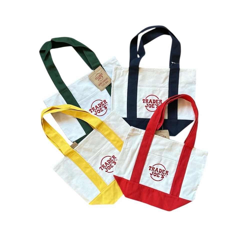 Trader Joe’s Reusable Mini Canvas Tote Bags Set of 4