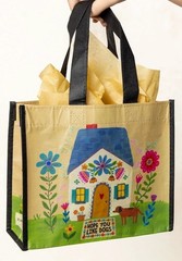 Natural Life Reusable Tote Bag, “Hope You Like Dogs,” NEW, Medium