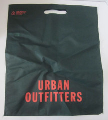NEW URBAN OUTFITTERS Black & Orange Logo Reusable Cloth Shopping Bag 15 x 18