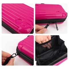 Framendino, Rose Red Cosmetics Case Carrying Hard Bag for 1 Pack,