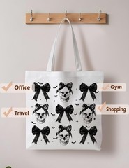 Halloween Horror Tote Bag Reusable Grocery Shopping Travel Gift Women
