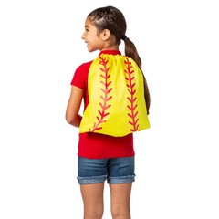 14″ x 18″ Large Softball Polyester Drawstring Bags – 12 Pc.
