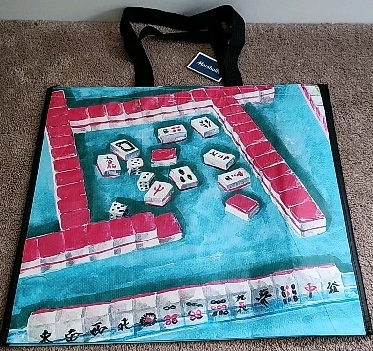 Marshalls – Beautiful Mahjong Tiles – Large Reusable Shopping Tote Eco Bag