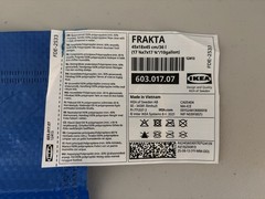 IKEA Medium 17.75×17.75×7 Blue Reusable Shopping Gift Bag Tote