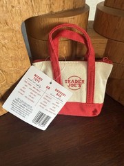 NWT 2025 Trader Joe’s Canvas Micro Tote 2 in 1 Reusable Grocery Bag in Red