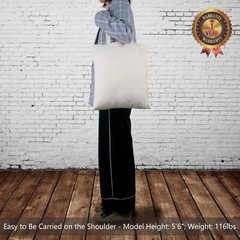 5 | 12 | 24 | 48 | 192 Pack Economical Cotton Tote Bag Lightweight Medium Reusab