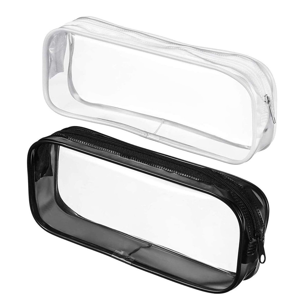 Juxiamal 2pcs Clear 20 x 8.5 x 3.5cm / 7.9 x 3.4 x 1.4inch, Black and white
