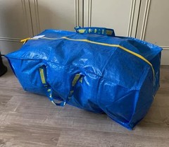 3 New Zippered Reusable Blue Laundry Travel IKEA Frakta Storage Bag Extra Large