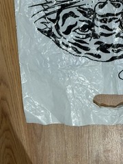 Y2K Vtg Ed Hardy Tiger / Koi Fish Reusable Bag Reversible Plastic Shopping