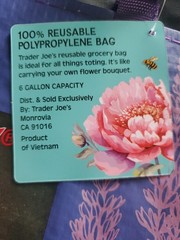 Trader Joe’s NWT Flower Shop Reusable Shopping Bag New Rare Limited Edition Tote