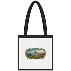 San Francisco Golden Gate Bridge| Cityscape Beach Floral – Approved Stadium Bag