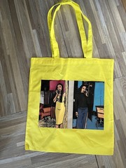 Yellow Medium Tote Bag Graphic Print Reusable 15 x 12 x 12 in