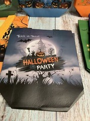 Halloween Candy Bags 15Pack Reusable Goodie Bags, Bats,Ghosts,Witches,Spooky