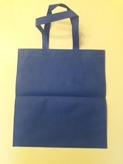 Proud To Be An American Blue Tote Shopping Bag Flag Stars