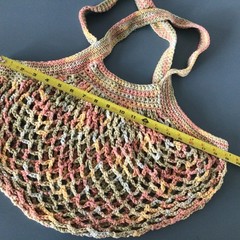 Handmade Crochet French Market Mesh Grocery Bag 100% Cotton Eco gift