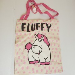 Primark Fluffy Tote Bag Unicorn Despicable Me Cloth Shopper Dot Universal New