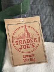 BRAND NEW with TAGS – Trader Joe’s – Canvas Regular Tote Bag – Green