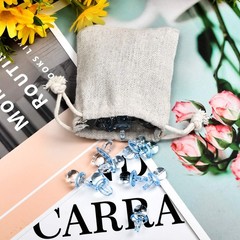 100pcs Double Canvas Drawstring Cotton Bags – Reusable Tea Bag & Gift Sachet …