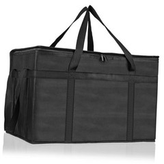 Insulated Bags for Food Delivery, XXXL Pizza Delivery Bags, XXX-Large 1 Black
