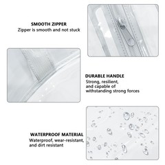 TotePrint Large Clear Butterfly Cosmetic Bag 13.78×4.72×10.24inches,