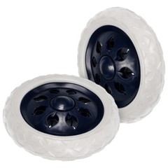 2 Pcs Shopping Cart Wheels Plastic Casters Replacement for Grocery Trolley