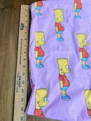 BAGGU The Simpsons Bart Simpson Nylon Pink Reuseable Grocery Tote Large Bag