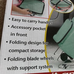 Handy Trends Roll ‘A’ Bag Deluxe 28″ Foldable Shopper Tote On Wheels NEW In box.