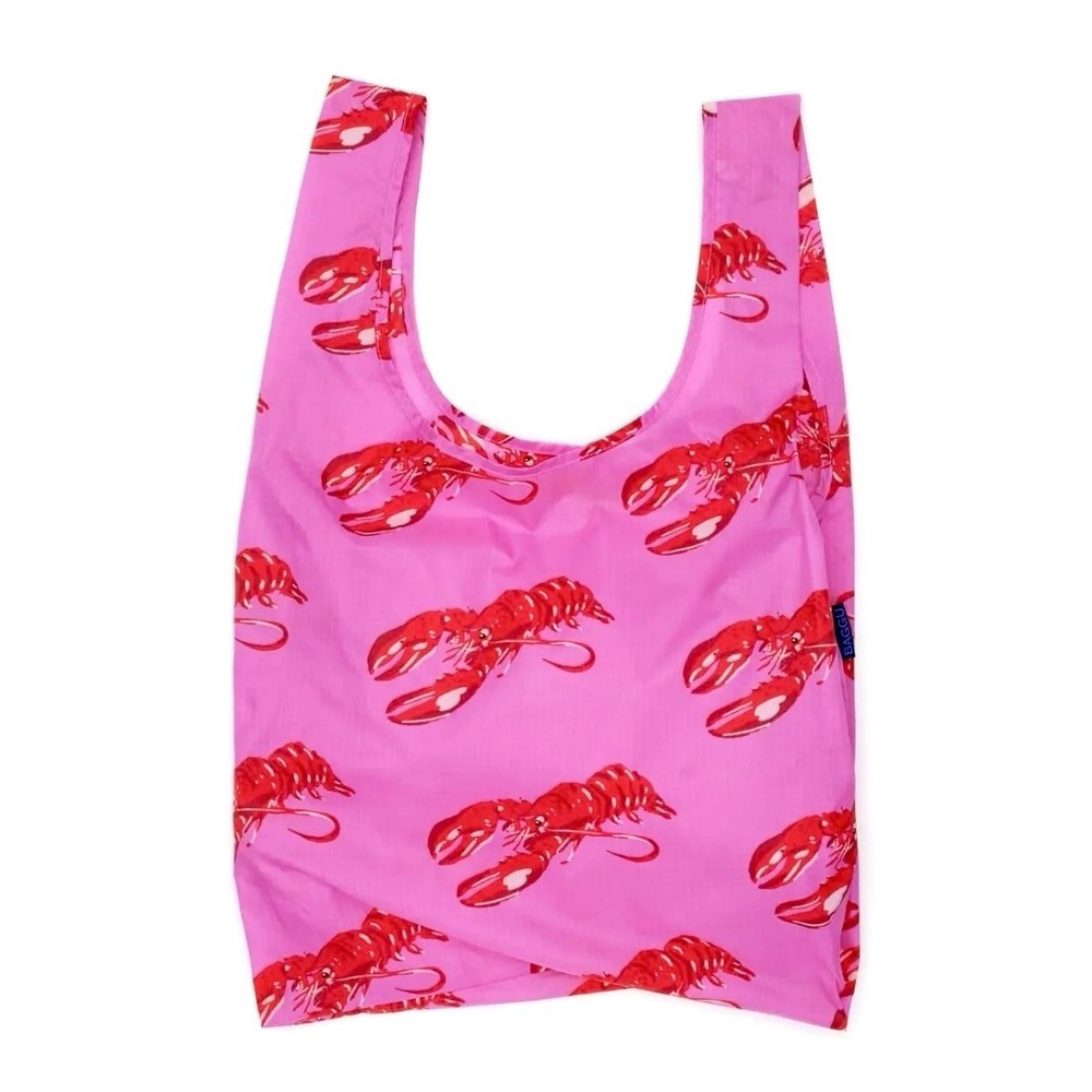 NEW! Baggu STANDARD BAG in “Pink Lobster” — Washable Recyc. Nylon SOLD OUT/RARE!