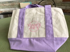 New PURPLE Trader Joe’s Pastel Mini Canvas Tote Bag 2026