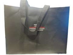 Tesla Diner Exclusive Large Black Red Tote Bag (16x12x6)