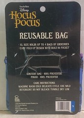 Disney Hocus Pocus Reusable Grocery Bag 23″ x 16.5″ Pocket Easy Fold Up (A)