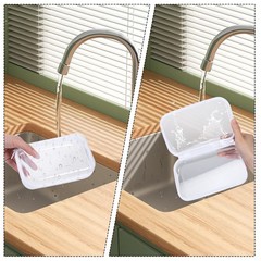 2 Pcs Clear Hard Shell Zipper Case, Portable 4in*1PCS,8in *1PCS, Transparent