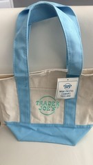 Trader Joe’s Mini Pastel Canvas Tote Bag Small Foldable Color Block Multicolor