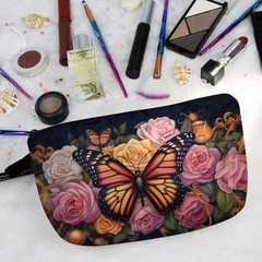 Livel lhood Floral Butterfly Makeup Bag Pink Rose Small Cute hzt0517