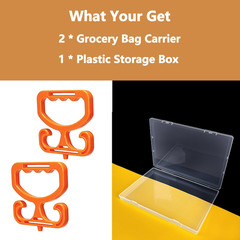Grocery Bag Carrier with Plastic Storage Box, 2 Pack Grocery Bag Holder for Plas