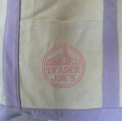 Trader Joe’s Canvas Limited Release Tote Shopping Bag LARGE Lavender – NWT