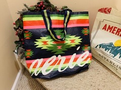 Lot American Eagle AE Aerie Reusable Shopping Tote Bag Carry 2021 Christmas- EUC