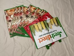 LOT OF 10 Fresh Direct Shopping Tote Bags 12x18x12