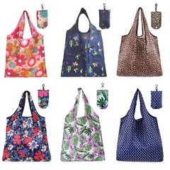 6 Pcs Reusable Shopping Bags Foldable,Grocery Bags in Pocket,Waterproof and M…