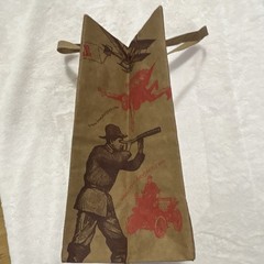 Trader Joe’s Reusable Tote Bag Graphic Print Brown/Red/Black 11x6x14 in