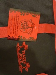 Brand New Trader Joe’s Black/Red Insulated Reusable 7 Gallon NWT In Stock!