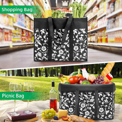 Reusable Grocery Bags 4 Pack Large Heavy Duty Shopping Totes Waterproof Foldable