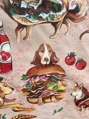 DOGS as FOODIES Large Reusable Shopping Bag TJ Maxx Eco Friendly Tote Bag